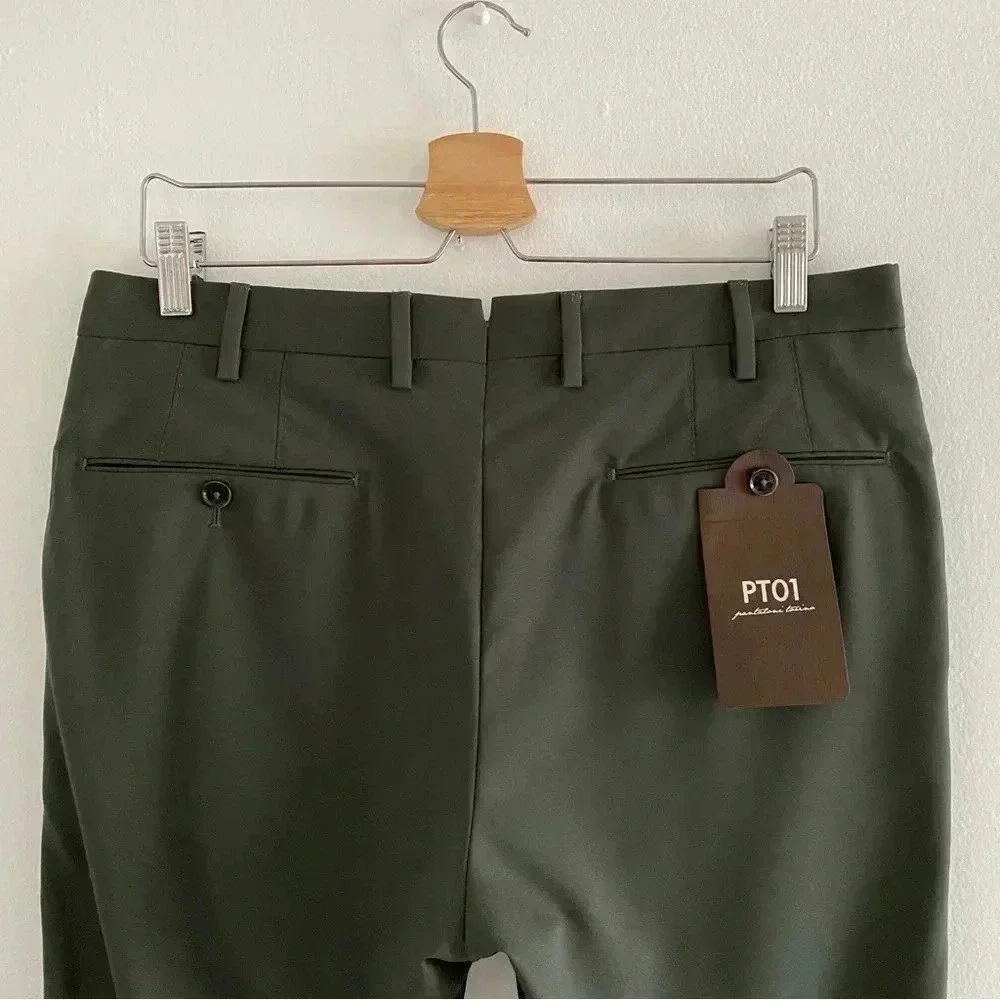 PT01 Slim Fit‎ Trousers Green Sz 48/Medium